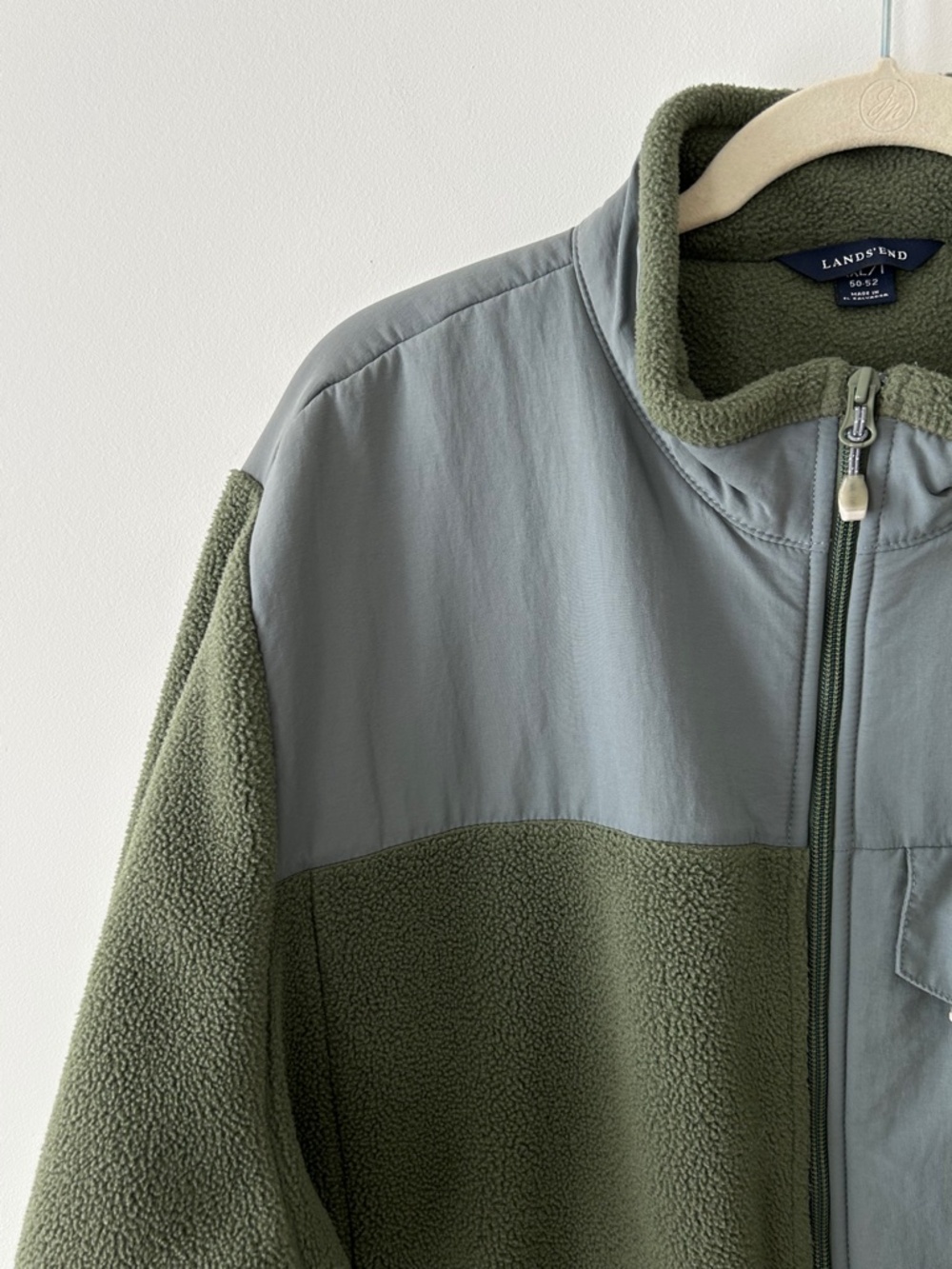 Lands' End Sage Green Fleece Jacket - Picture 5 of 16